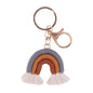 Cotton Braided Tassel Crochet Rainbow Keychain Plush Material 11
