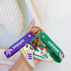 Mini High Top Basketball Shoe Keychain Red Burgundy PVC Soft 2