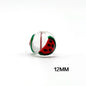 Hand Painted Christmas Enamel Glass Beads 12mm 14mm 1pc 25