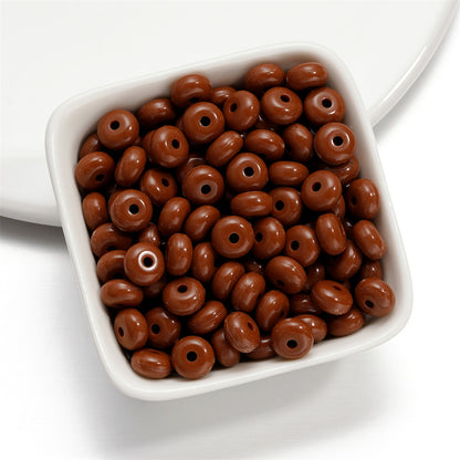 Acrylic Flat Spacer Beads 8mm Glossy Candy Color 100pcs 9