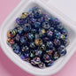 Plating Small Flying Saucer Acrylic Beads 10mm UV Colors Mixed 20pcs 13