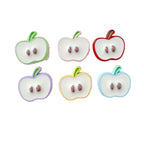 Apple Metal Beads 13mm Glossy Painted Multicolor 10pcs 5