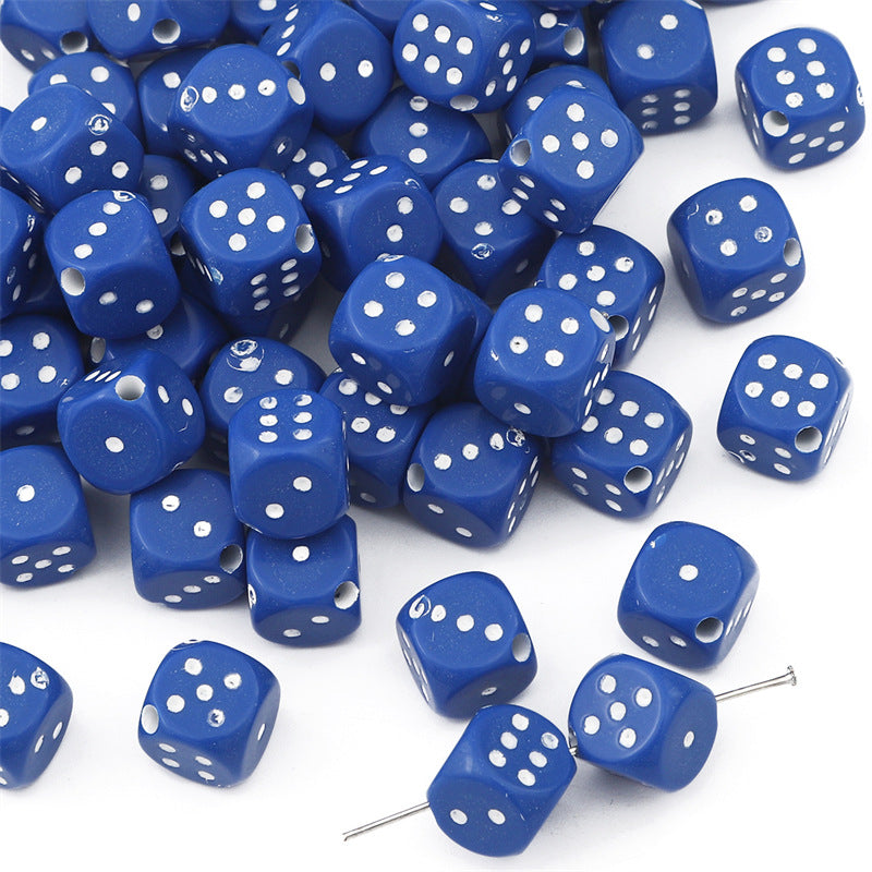 Dice Acrylic Beads 10mm Colorful Mixed 60pcs 12