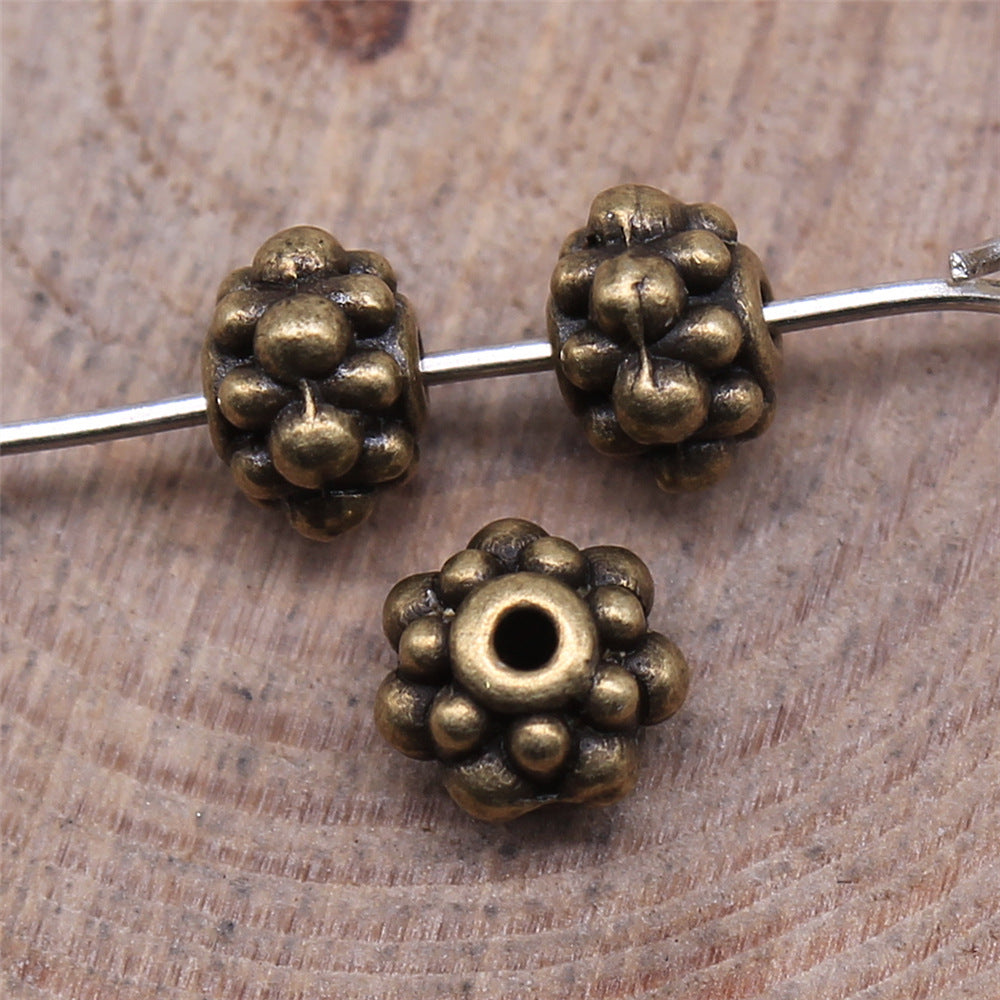 Alloy Waxberry Spacer Beads 6mm 100pcs Antique Silver 4