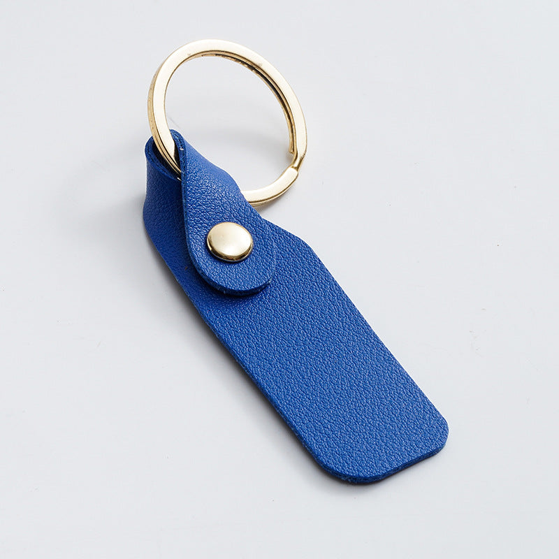Alien Leather Keychain with Gold Rivet Accent Colorful 13