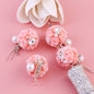 Flower Cluster Round Clay Beads 22mm Tassel Rose Gem 5pcs 18