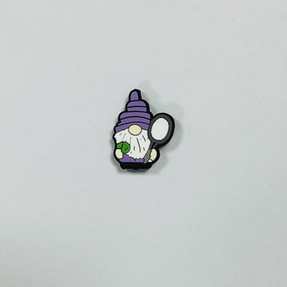 Silicone Focal Beads Cartoon Dwarf Holding Various Items 20pcs 9