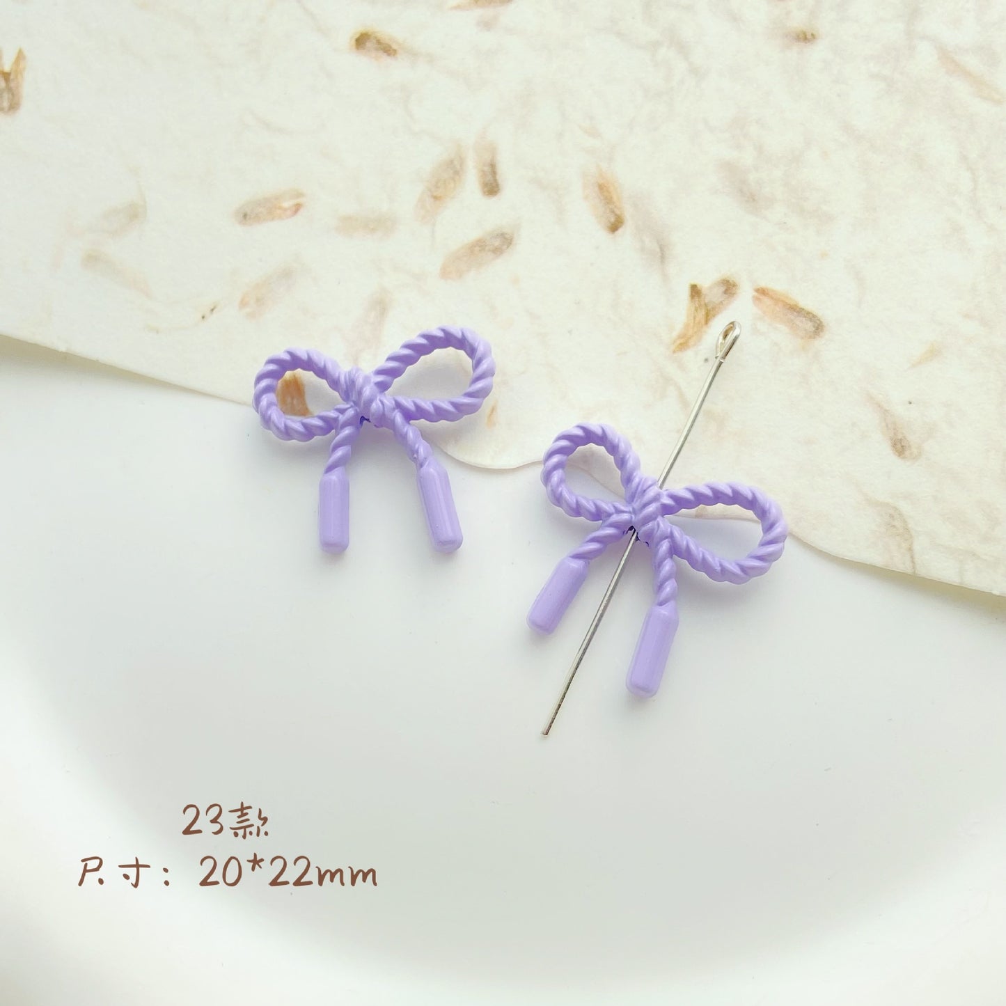 Cat Strawberry Moon Metal Beads Purple Tone Baking Painted 10pcs 25