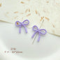 Cat Strawberry Moon Metal Beads Purple Tone Baking Painted 10pcs 25