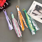 Braided Boho Lace Tassel Crochet Keychain Polyester 19cm 4pcs