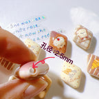 Rhombus Acrylic Beads 18x23mm Cartoon Bakery Pastry Design 10pcs 3