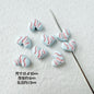 Heart Metal Beads Baking Painted Bubble Tea Design Alloy 10pcs 18
