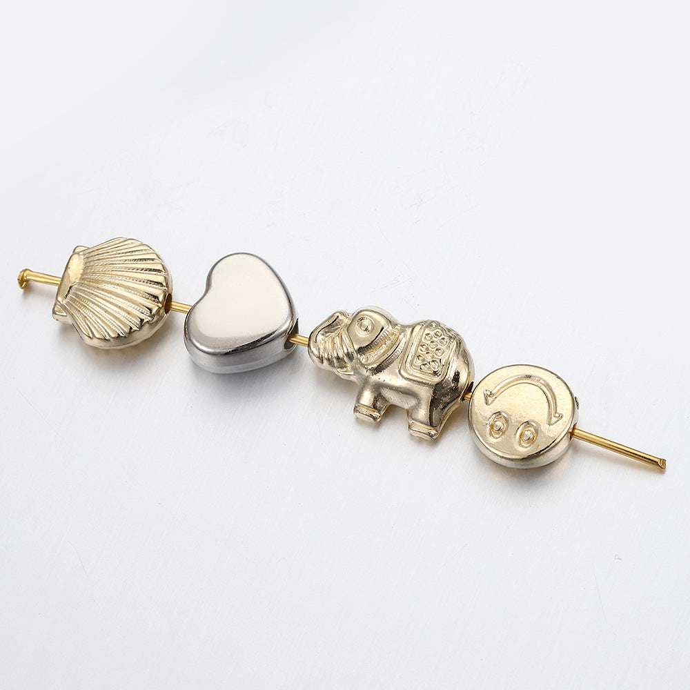 Creature Series Acrylic Beads CCB Plastic Metallic Gold Silver 100pcs 5