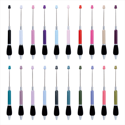 Beadable Ballpoint Pen Comfortable Grip Sponge Sheath Black Ink 1.0mm