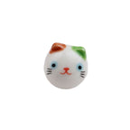 Colorful Cat Head Ceramic Beads 15mm Hand Painted 10pcs 5