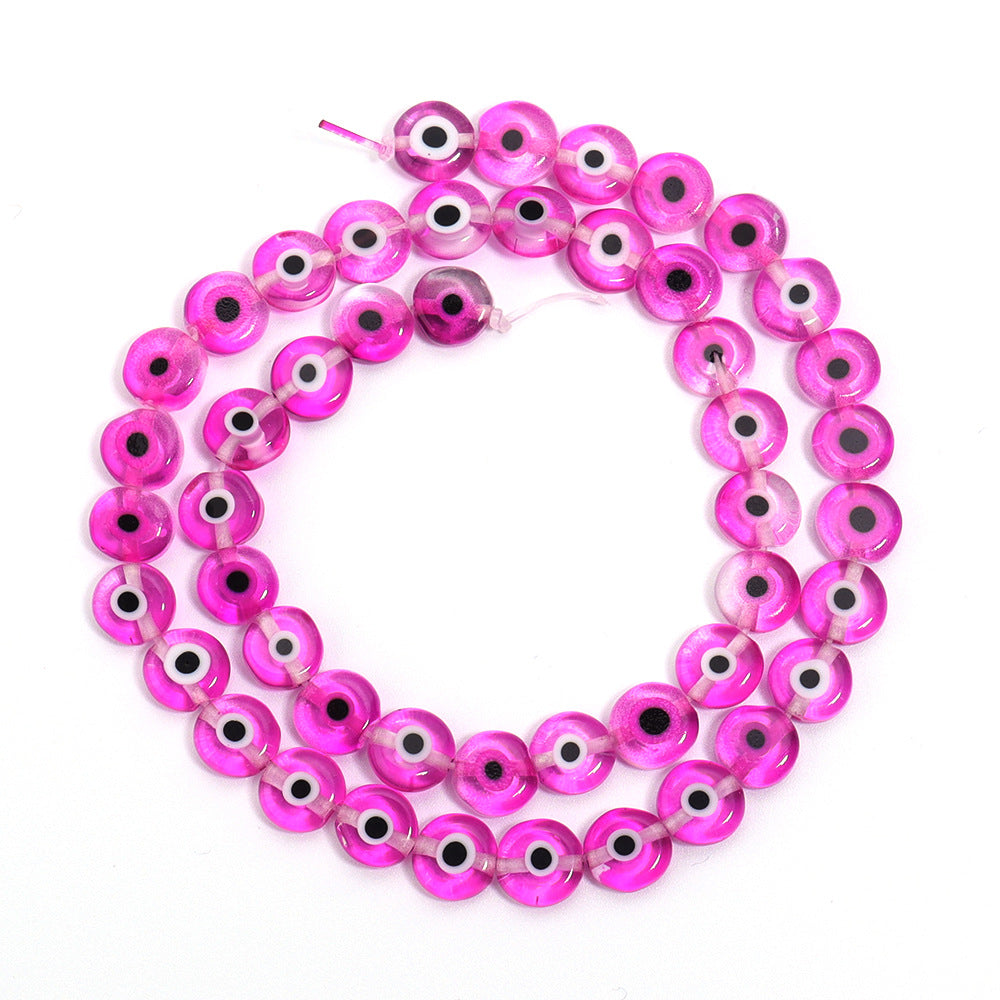Flat Millefiori Evil Eye Lampwork Seed Glass Beads 4mm 90pcs 13
