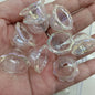 Transparent Valley Lily Flower Acrylic Beads 16 23mm UV Plating 100pcs 9