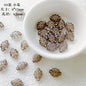 Vintage Flower Oval Acrylic Beads Transparent Gold Accents 1pc 6