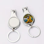 Stainless Steel Nail Clipper Keychain Sublimation Customizable 2