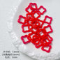 Hollow Clover Frame Acrylic Beads 13mm Colorful Mixed 100pcs 7