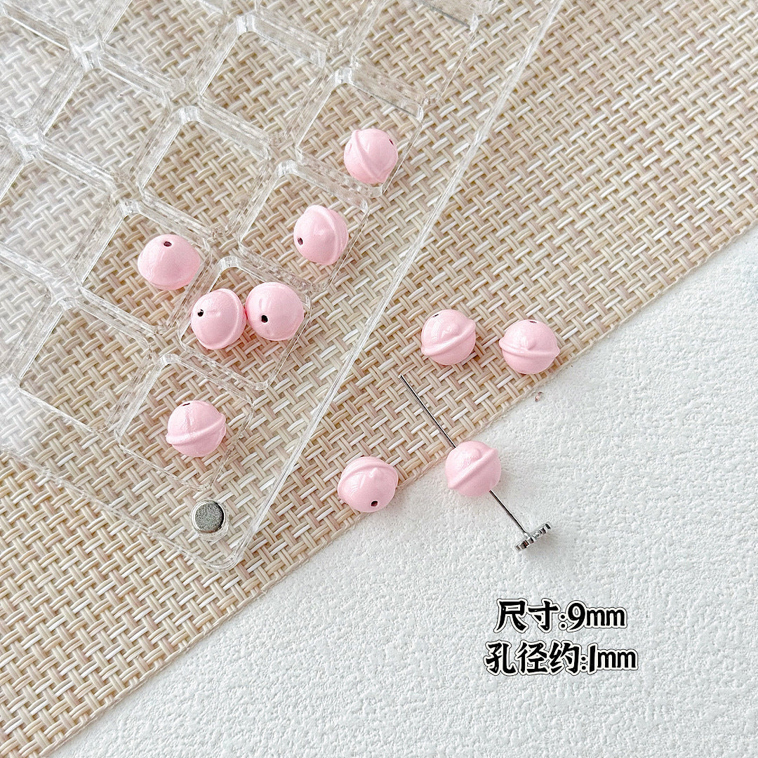 Baking Painted Christmas Tree and Bells Metal Beads 20pcs Festive Colors 17