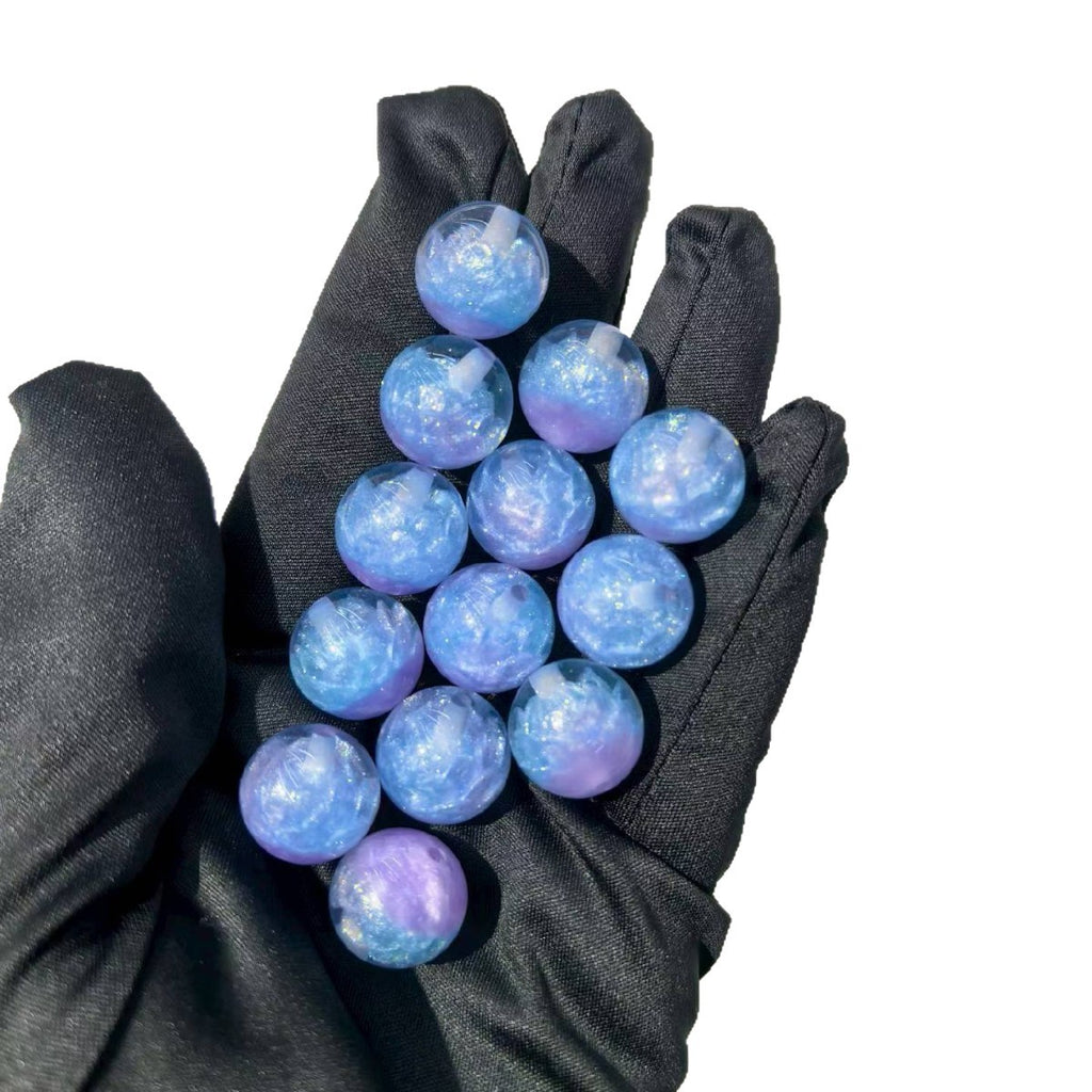 Luminous Lotus Resin Beads 16mm Round Clear Mixed Colors 20pcs 5