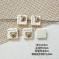 Square Teddy Bear and Luggage Metal Beads 12mm Colorful Painted 10pcs 14
