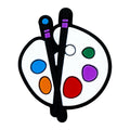 Silicone Focal Beads Drawing Board Paint Palette with Brushes 20pcs 6