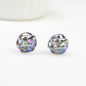 Transparent Twist Acrylic Beads 15mm 16mm Plated Assorted 20pcs 18