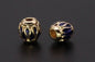 Round Metal Beads 6mm Vintage Cloisonne Large Hole Enamel 10pcs 6