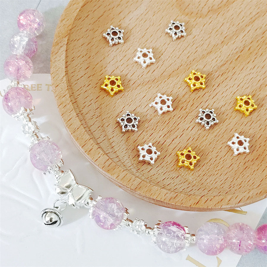Alloy Star Spacer Beads 7mm Tibetan Style 100pcs 2
