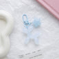 Acrylic Balloon Dog Keychain with Pentagram Star Charm Lilac 2