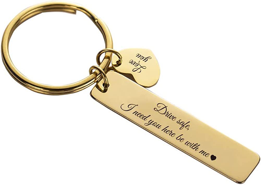 Alloy Drive Safe Couple Keychain Stainless Steel Gold Silver 6