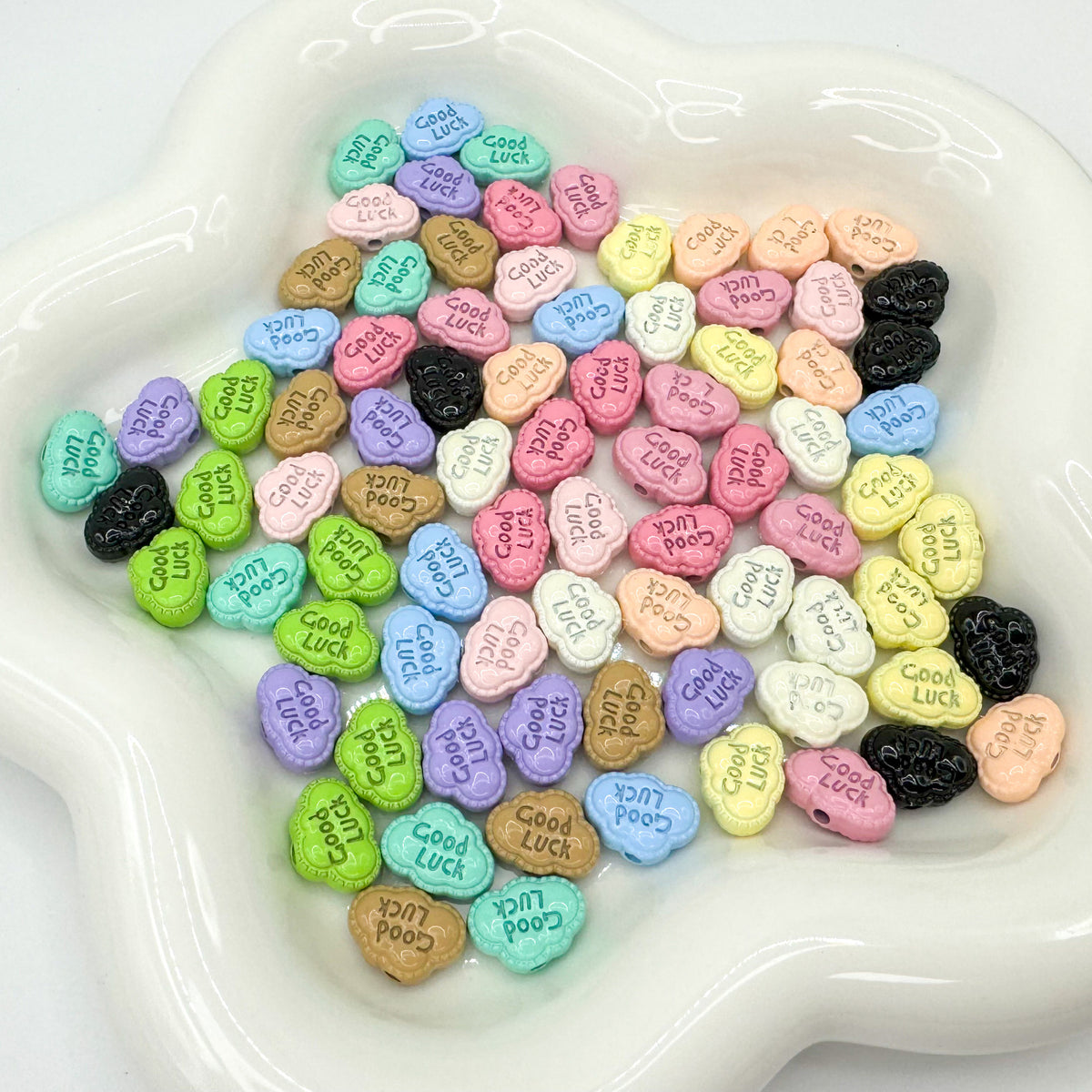 Cartoon Cloud Metal Beads 12mm Painted Alloy 20pcs 4