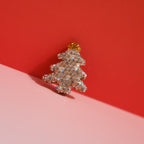 Polymer Clay Christmas Tree Rhinestone Beads 30mm Festive Holiday 10pcs 4