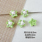 Star Shaped Metal Beads Adorable Painted Animals Glossy Alloy 10pcs 4