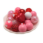 Bubblegum Beads 20mm Red Pink White Valentine Hearts Chunky Mix 50pcs 5