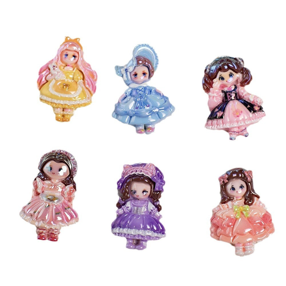 Plating Princess Lolita Series Resin Beads Glossy Pastel Colors 10pcs 5