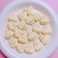Kawaii Resin Beads 25mm Creamy Color UV Plating 5pcs 9