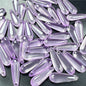 Long Teardrop Glass Beads 22mm Pale Blue Glossy 20pcs 2