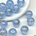 Clear Sparkle Glitter Resin Beads 16mm Round 10pcs 5