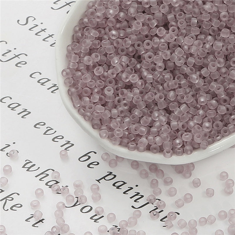 Frosted Transparent Seed Glass Beads 3mm Mixed Colors 1400pcs 6