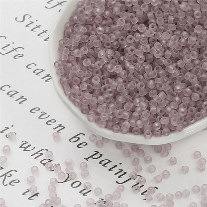 Frosted Transparent Seed Glass Beads 3mm Mixed Colors 1400pcs 6