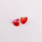 Plating Faceted Heart Acrylic Beads 13mm Transparent AB Colored 100pcs 12