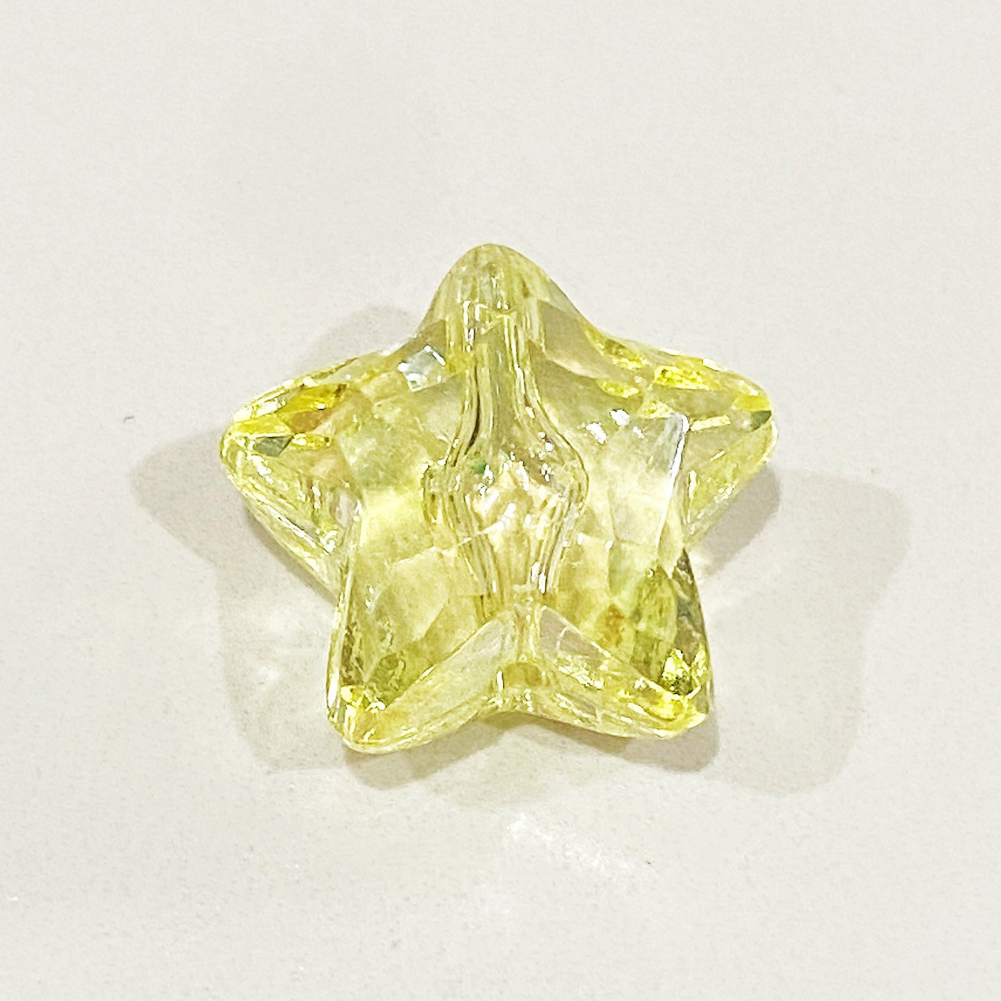 Clear Heart and Star Acrylic Beads 17-20mm Iridescent AB Coated 20pcs 5