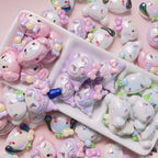 Glossy Sanrio Character Resin Beads 2.5mm Hole Pastel Colors 5pcs
