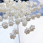 Pearl Flower Acrylic Beads 10-11mm Japanese Imitation 20pcs