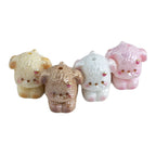 Plating Lovely Furry Puppy Resin Beads 24mm Glossy Pastel Colors 10pcs 5
