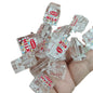 Transparent Milk Box Acrylic Beads 15x20mm Colorful Prints 100pcs 5