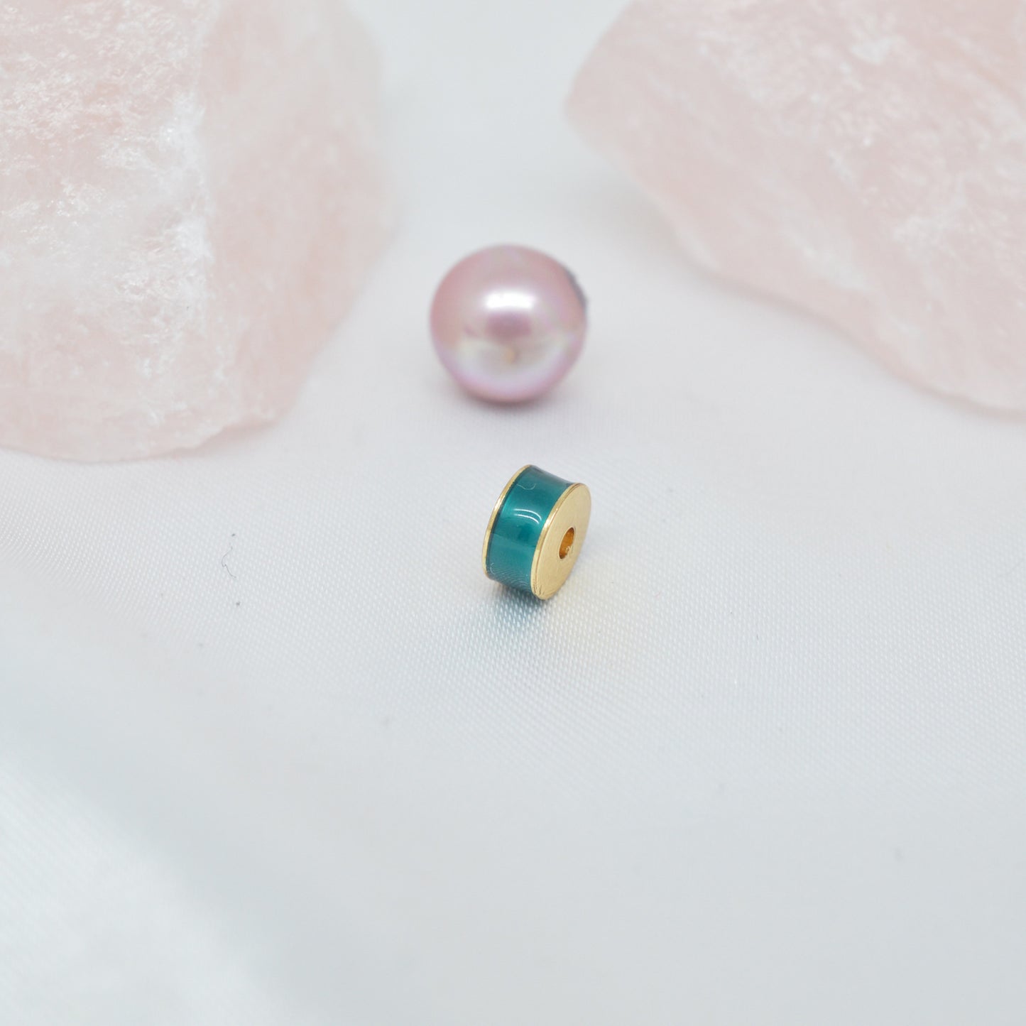 Brass Round Spacer Beads 6mm Colorful Enamel 10pcs 10